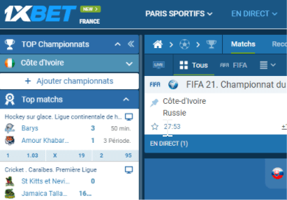 1xbet football cote ivoire